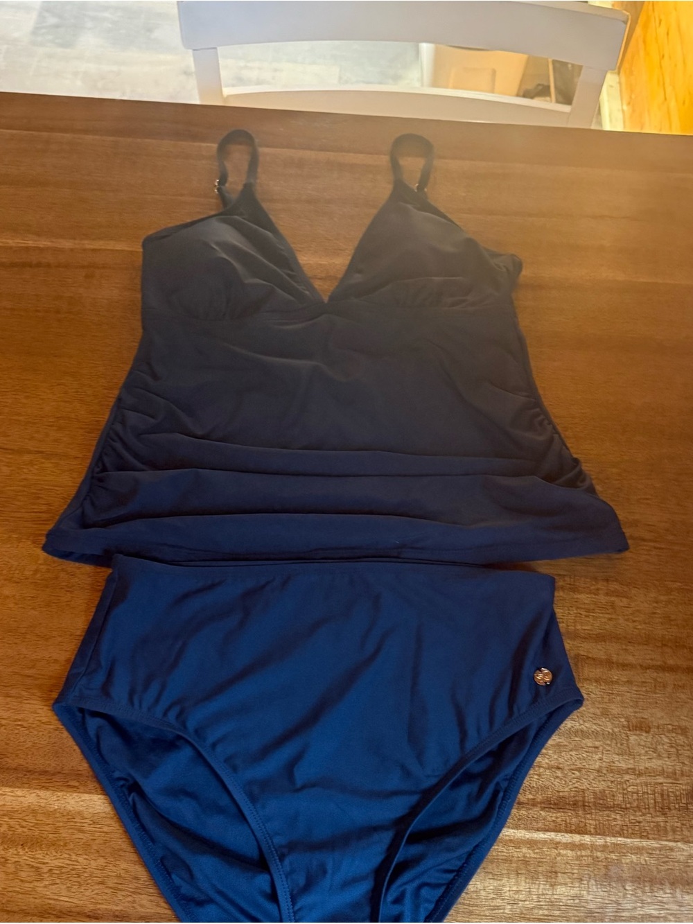 CeCe Black Tankini Swim Set